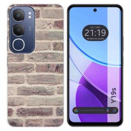 Funda Silicona para Vivo Y19s diseño Ladrillo 01 Dibujos