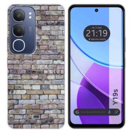 Funda Silicona para Vivo Y19s diseño Ladrillo 02 Dibujos