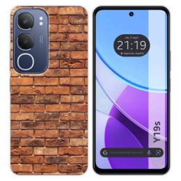 Funda Silicona para Vivo Y19s diseño Ladrillo 04 Dibujos