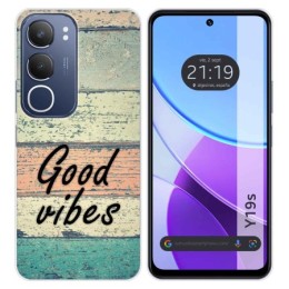 Funda Silicona para Vivo Y19s diseño Madera 01 Dibujos