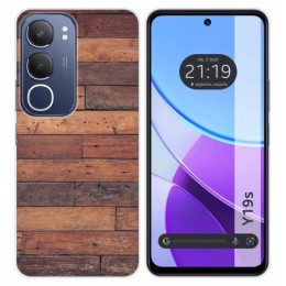 Funda Silicona para Vivo Y19s diseño Madera 03 Dibujos