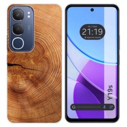 Funda Silicona para Vivo Y19s diseño Madera 04 Dibujos