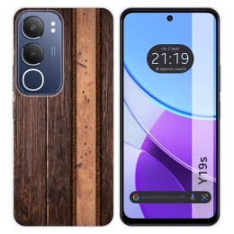 Funda Silicona para Vivo Y19s diseño Madera 05 Dibujos