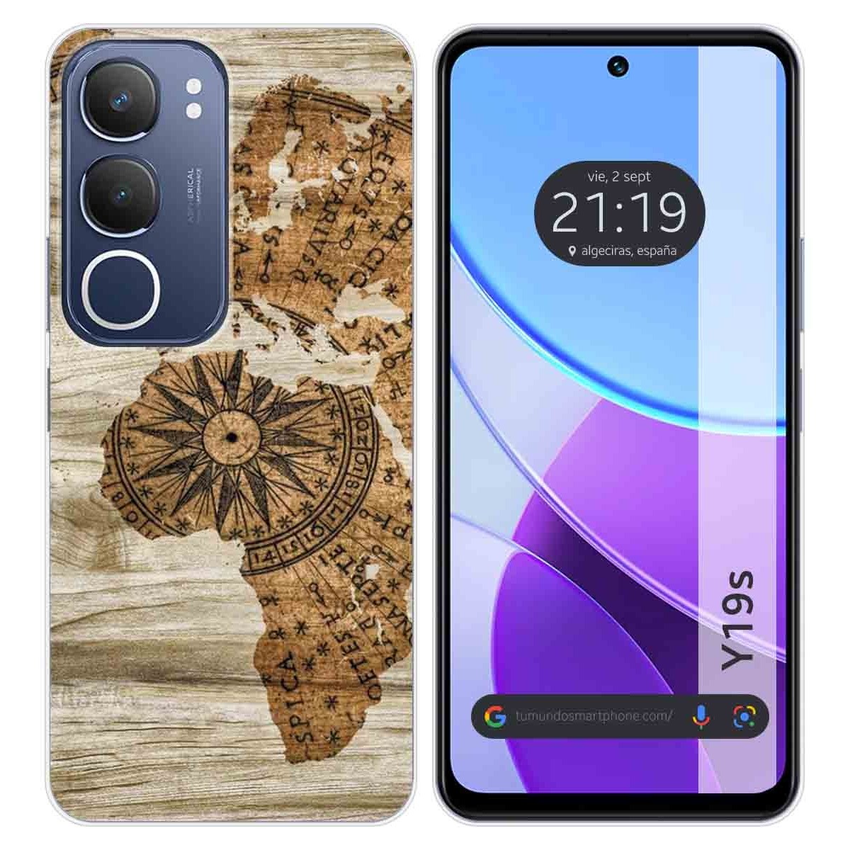 Funda Silicona para Vivo Y19s diseño Madera 07 Dibujos