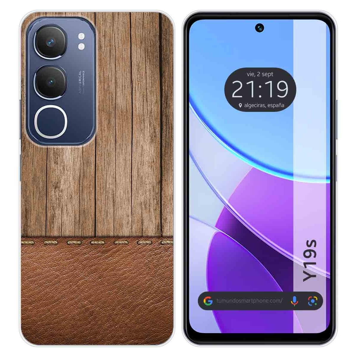 Funda Silicona para Vivo Y19s diseño Madera 09 Dibujos