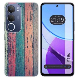 Funda Silicona para Vivo Y19s diseño Madera 10 Dibujos