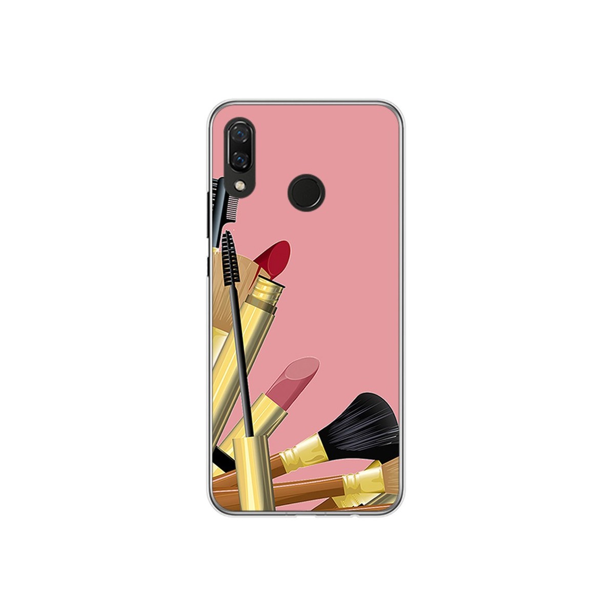 Funda Gel Tpu para Huawei P Smart Plus Diseño Brochas Dibujos