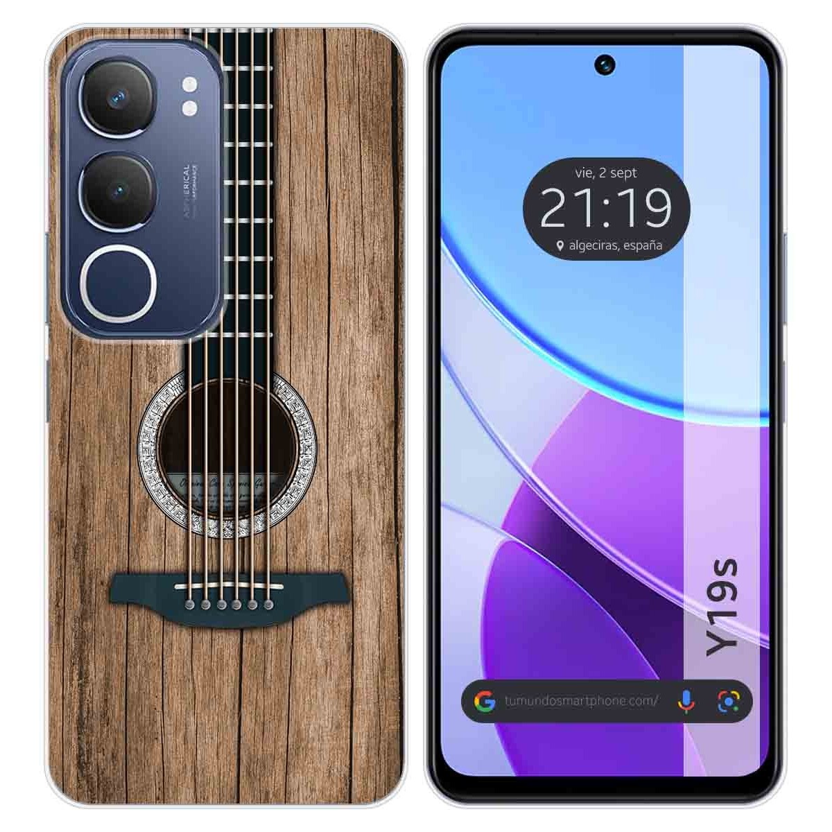 Funda Silicona para Vivo Y19s diseño Madera 11 Dibujos