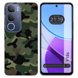 Funda Silicona para Vivo Y19s diseño Camuflaje Dibujos