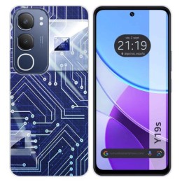 Funda Silicona para Vivo Y19s diseño Circuito Dibujos