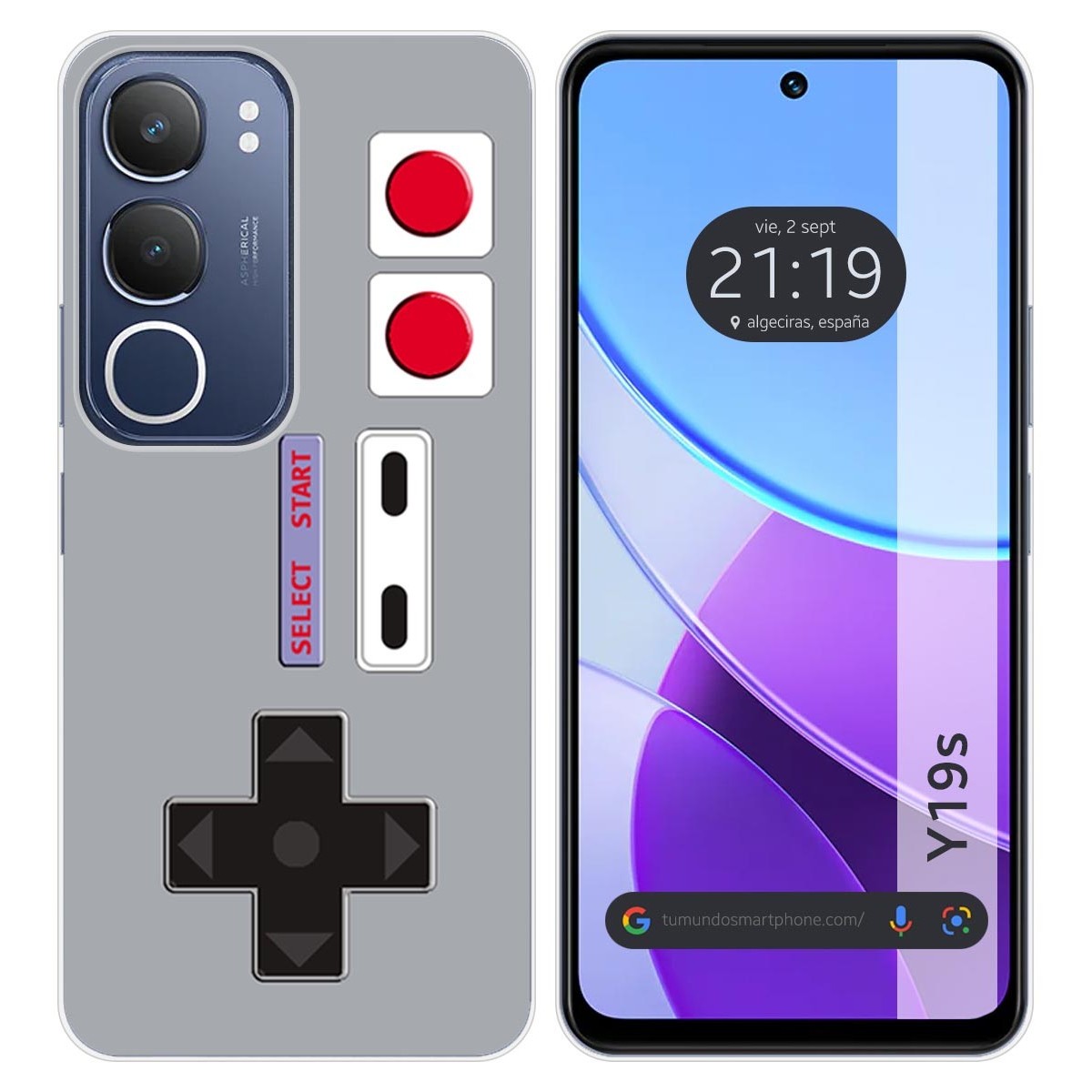Funda Silicona para Vivo Y19s diseño Consola Dibujos