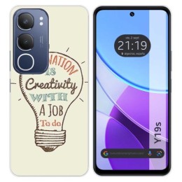 Funda Silicona para Vivo Y19s diseño Creativity Dibujos