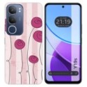 Funda Silicona para Vivo Y19s diseño Flores Vintage Dibujos