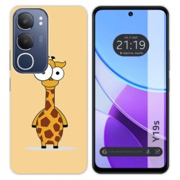 Funda Silicona para Vivo Y19s diseño Jirafa Dibujos
