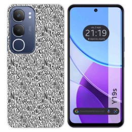Funda Silicona para Vivo Y19s diseño Letras Dibujos