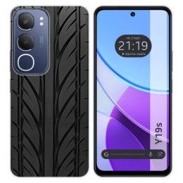 Funda Silicona para Vivo Y19s diseño Neumatico Dibujos