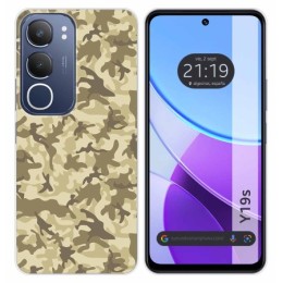 Funda Silicona para Vivo Y19s diseño Sand Camuflaje Dibujos