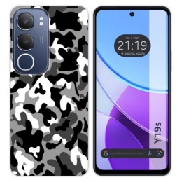 Funda Silicona para Vivo Y19s diseño Snow Camuflaje Dibujos