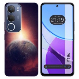 Funda Silicona para Vivo Y19s diseño Tierra Dibujos
