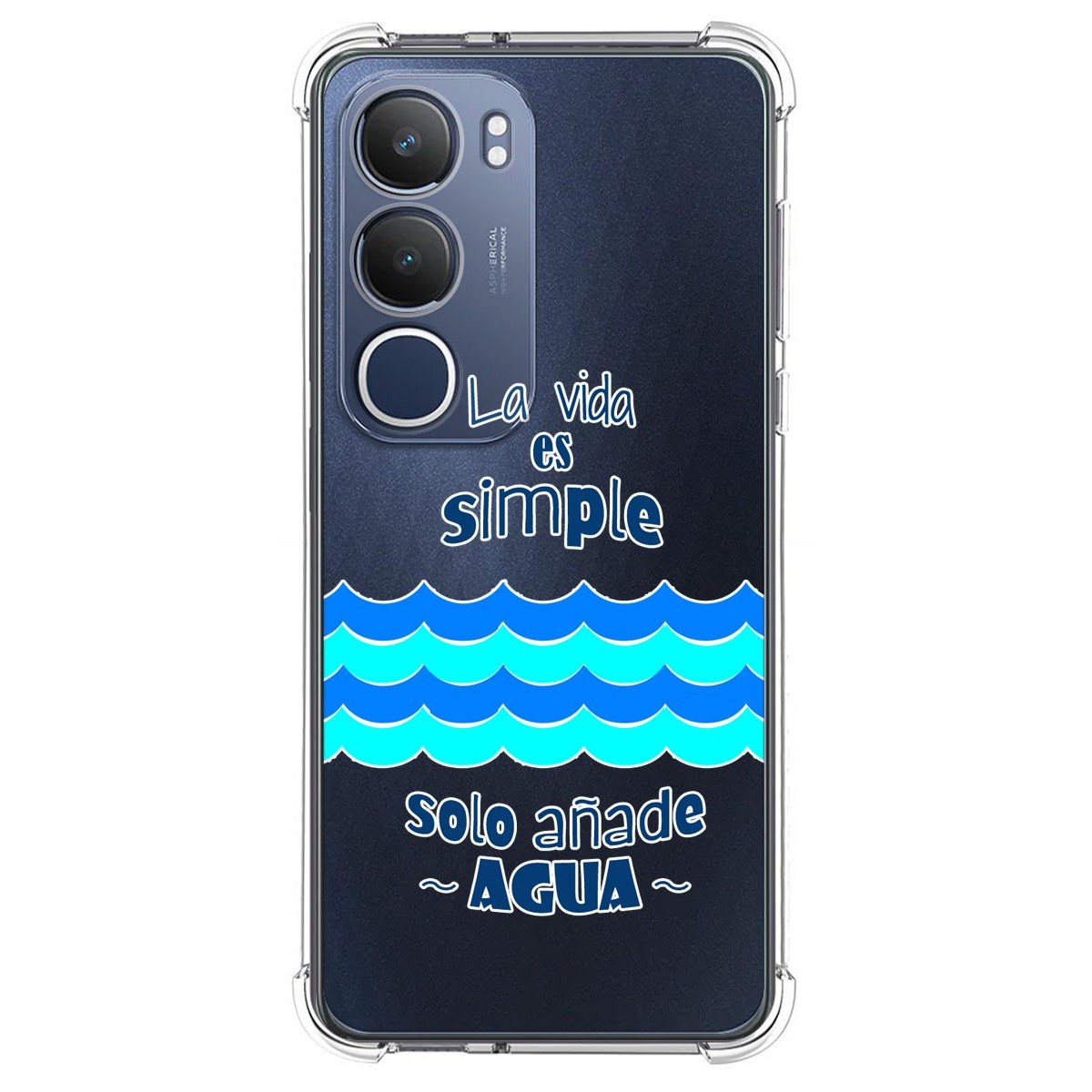 Funda Silicona Antigolpes para Vivo Y19s diseño Agua Dibujos