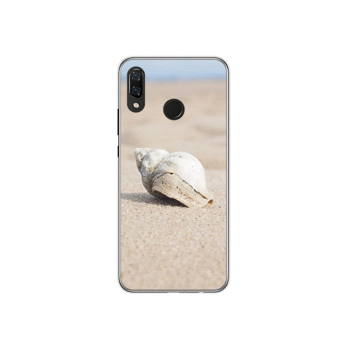 Funda Gel Tpu para Huawei P Smart Plus Diseño Concha Dibujos