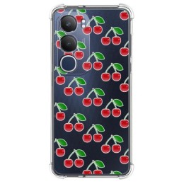 Funda Silicona Antigolpes para Vivo Y19s diseño Cerezas Dibujos