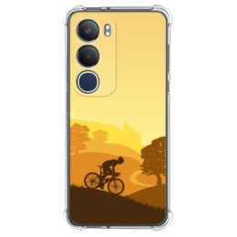 Funda Silicona Antigolpes para Vivo Y19s diseño Ciclista Dibujos