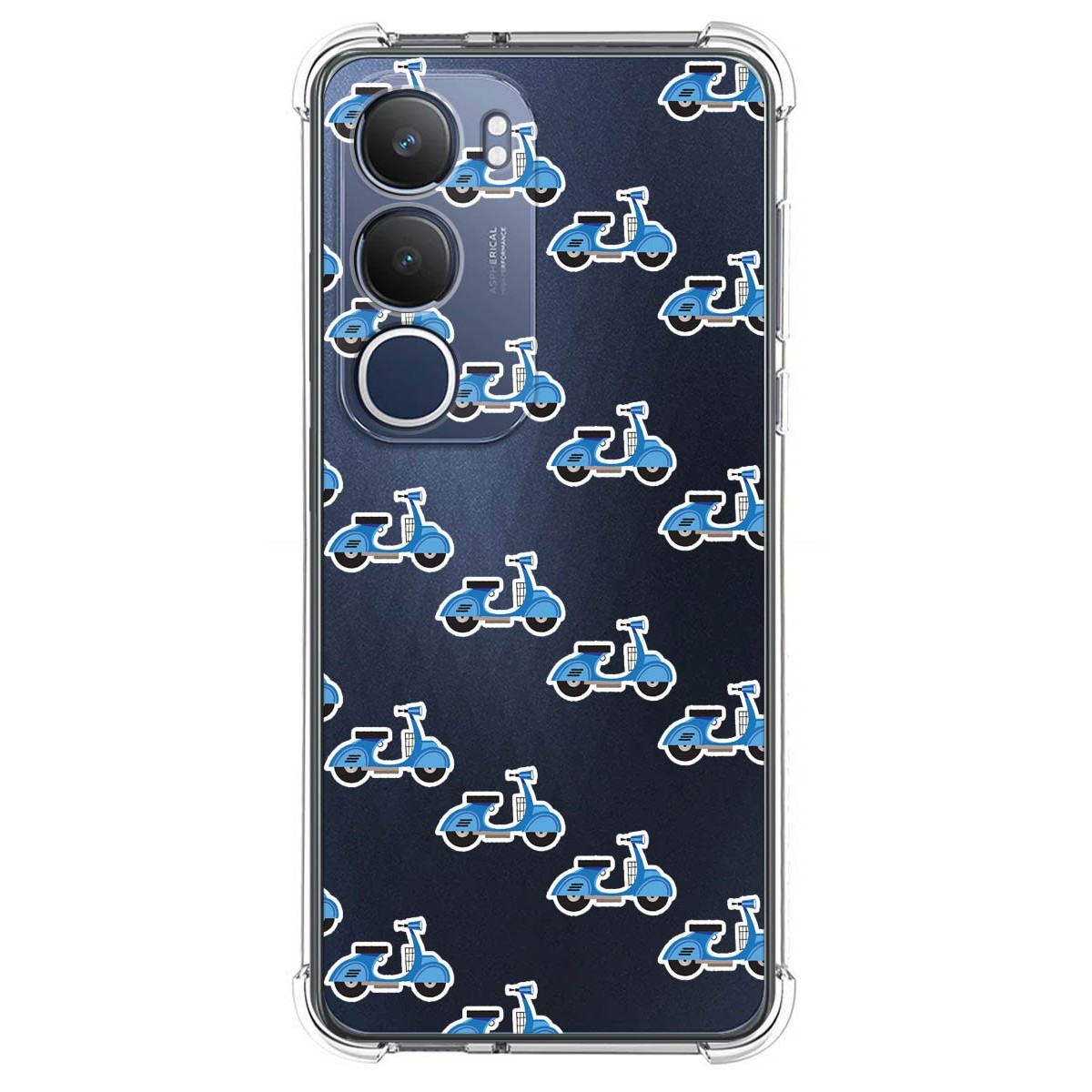 Funda Silicona Antigolpes para Vivo Y19s diseño Scooter Dibujos