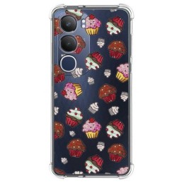 Funda Silicona Antigolpes para Vivo Y19s diseño Muffins Dibujos