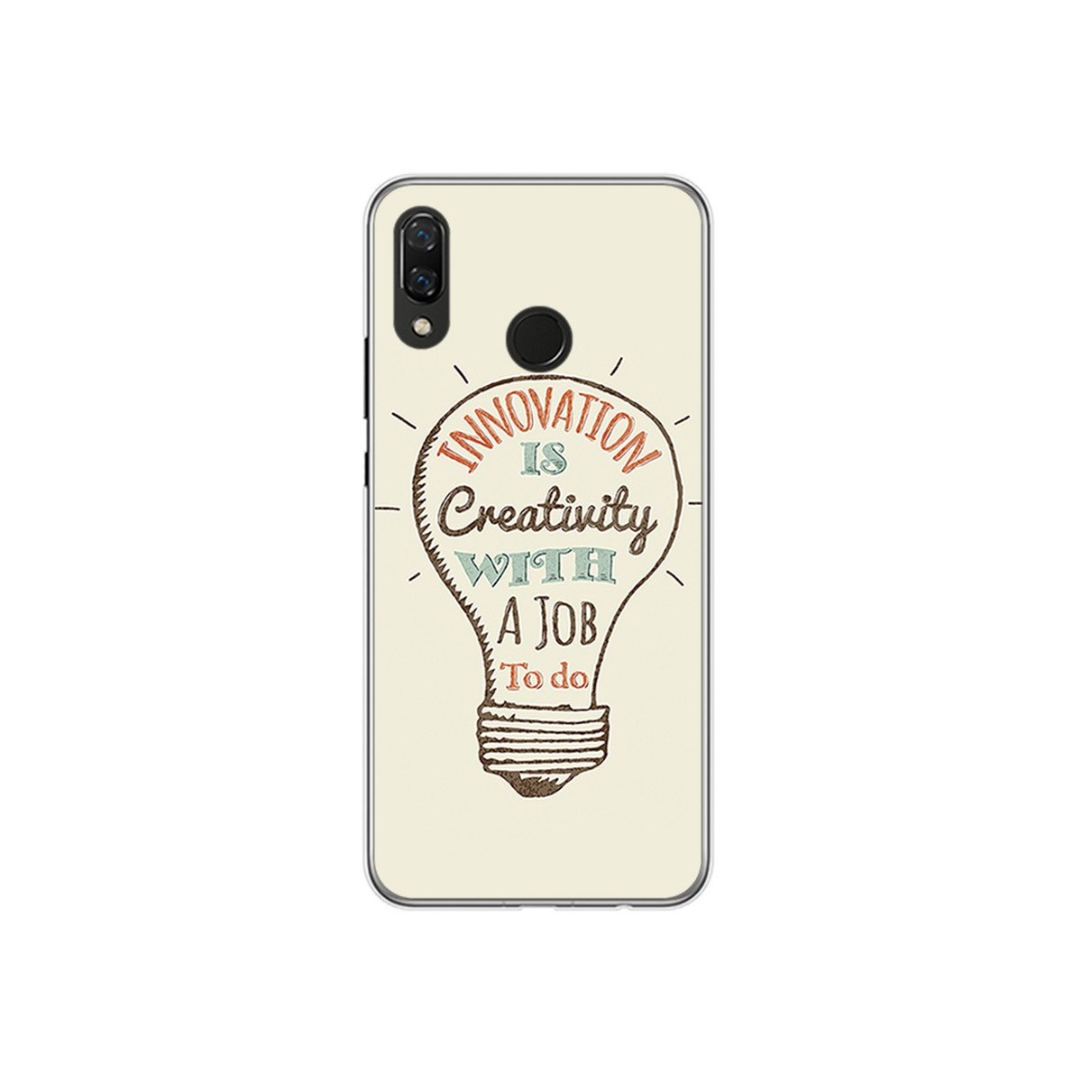Funda Gel Tpu para Huawei P Smart Plus Diseño Creativity Dibujos