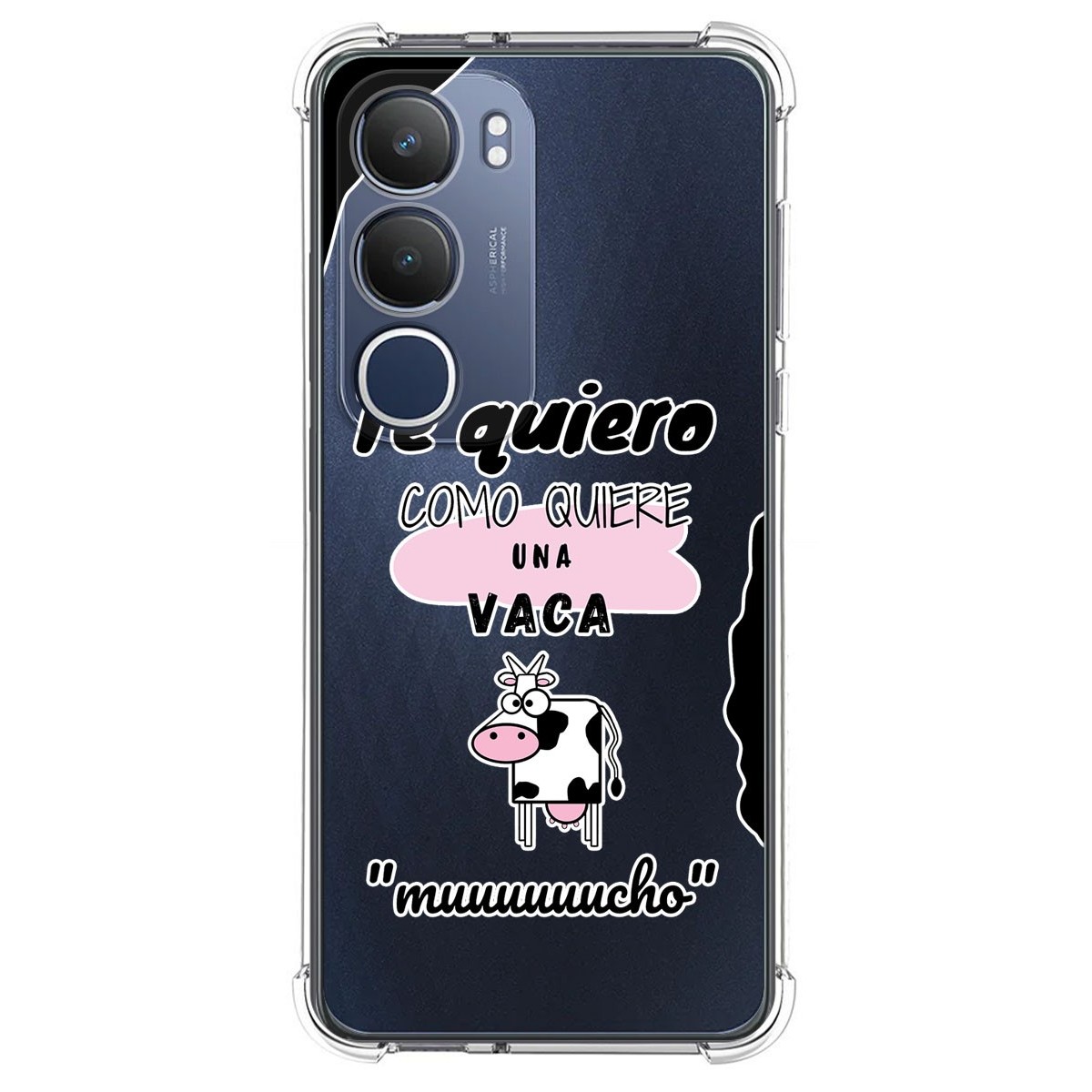 Funda Silicona Antigolpes para Vivo Y19s diseño Vaca Dibujos