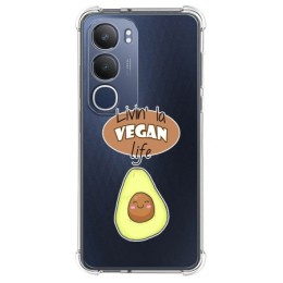 Funda Silicona Antigolpes para Vivo Y19s diseño Vegan Life Dibujos