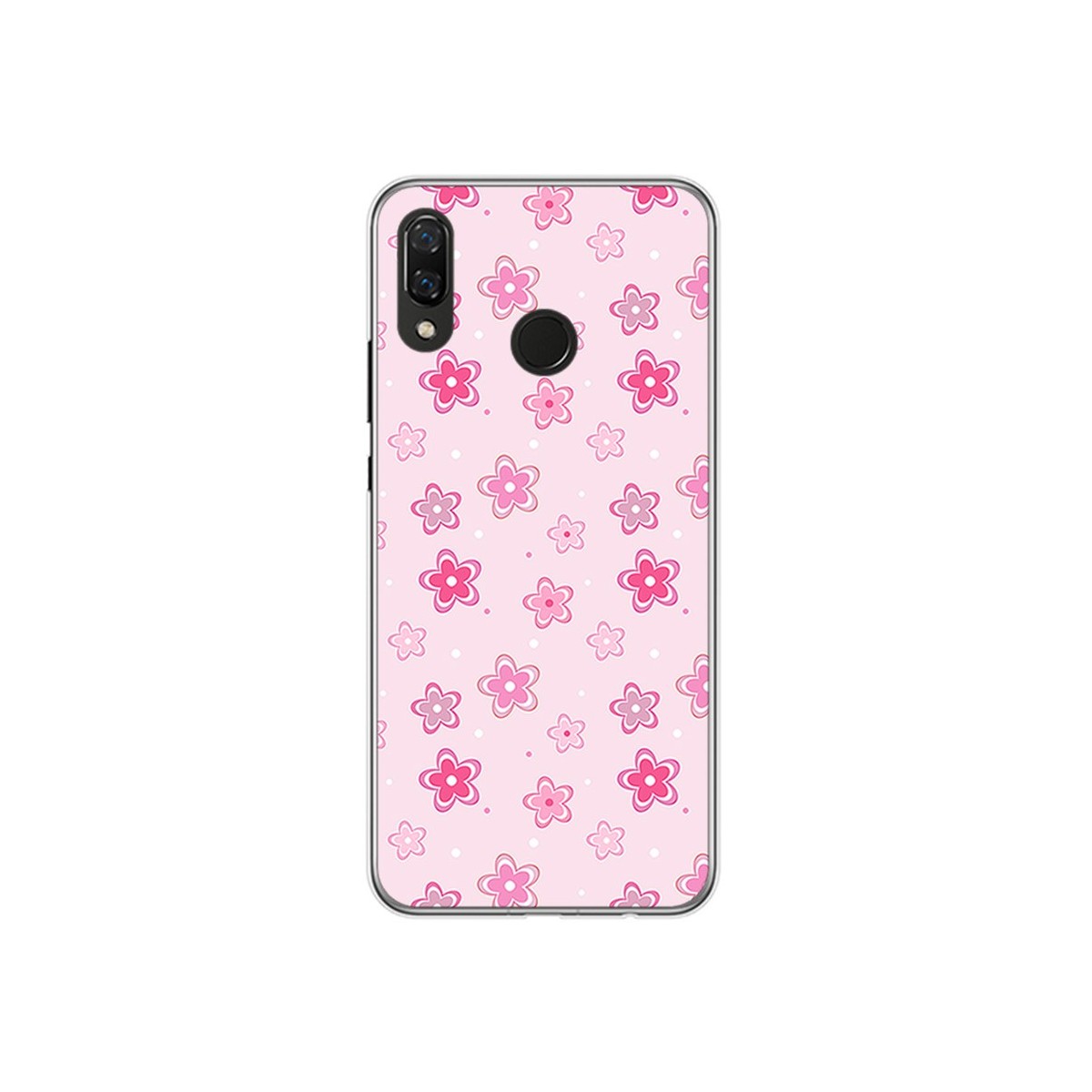 Funda Gel Tpu para Huawei P Smart Plus Diseño Flores Dibujos