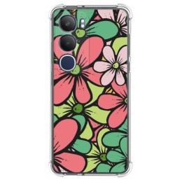 Funda Silicona Antigolpes para Vivo Y19s diseño Flores 02 Dibujos