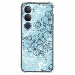 Funda Silicona Antigolpes para Vivo Y19s diseño Flores 03 Dibujos