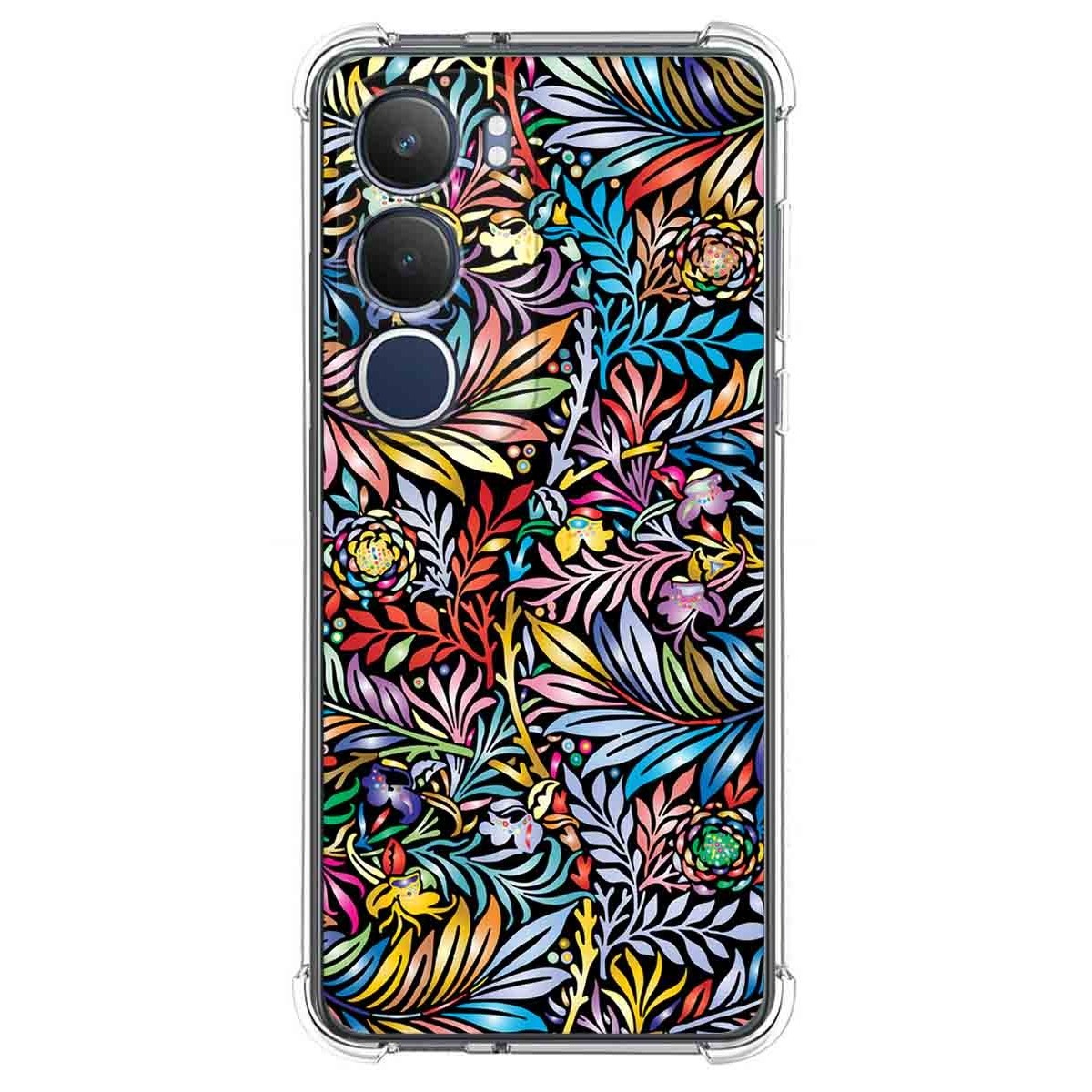 Funda Silicona Antigolpes para Vivo Y19s diseño Flores 04 Dibujos