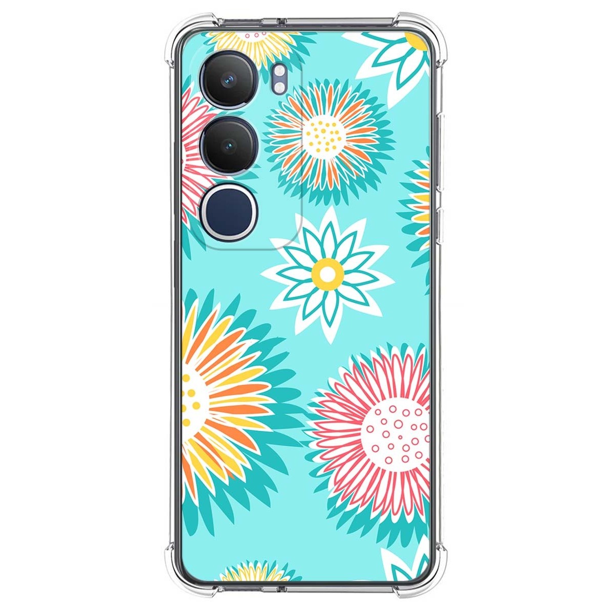 Funda Silicona Antigolpes para Vivo Y19s diseño Flores 05 Dibujos