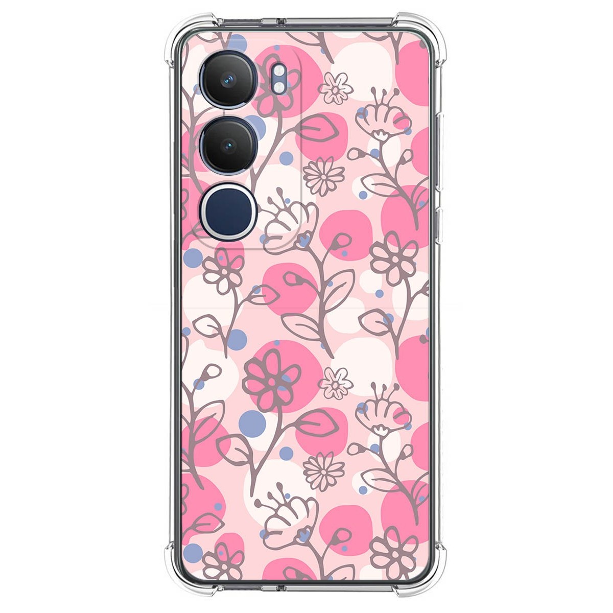 Funda Silicona Antigolpes para Vivo Y19s diseño Flores 07 Dibujos