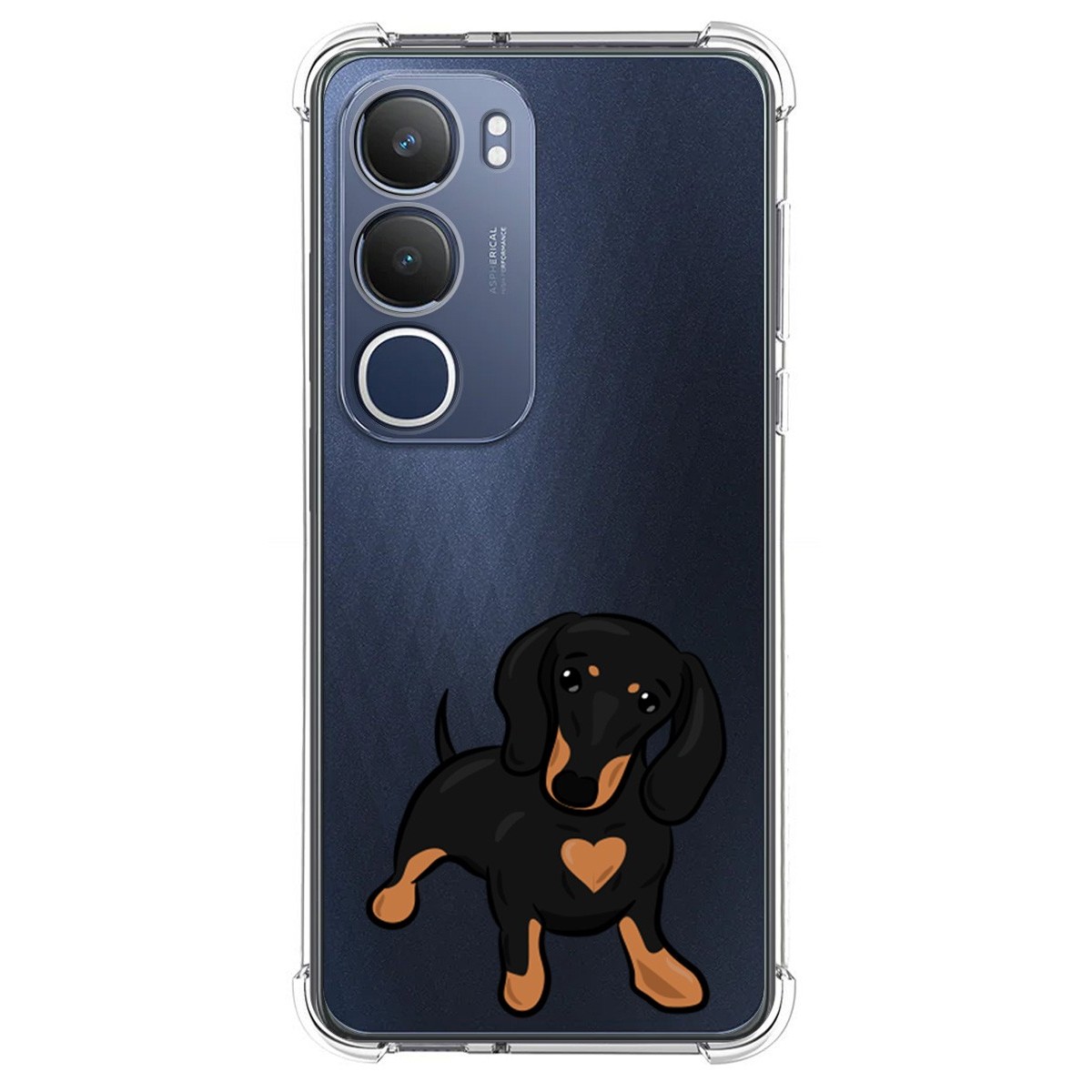 Funda Silicona Antigolpes para Vivo Y19s diseño Perros 04 Dibujos