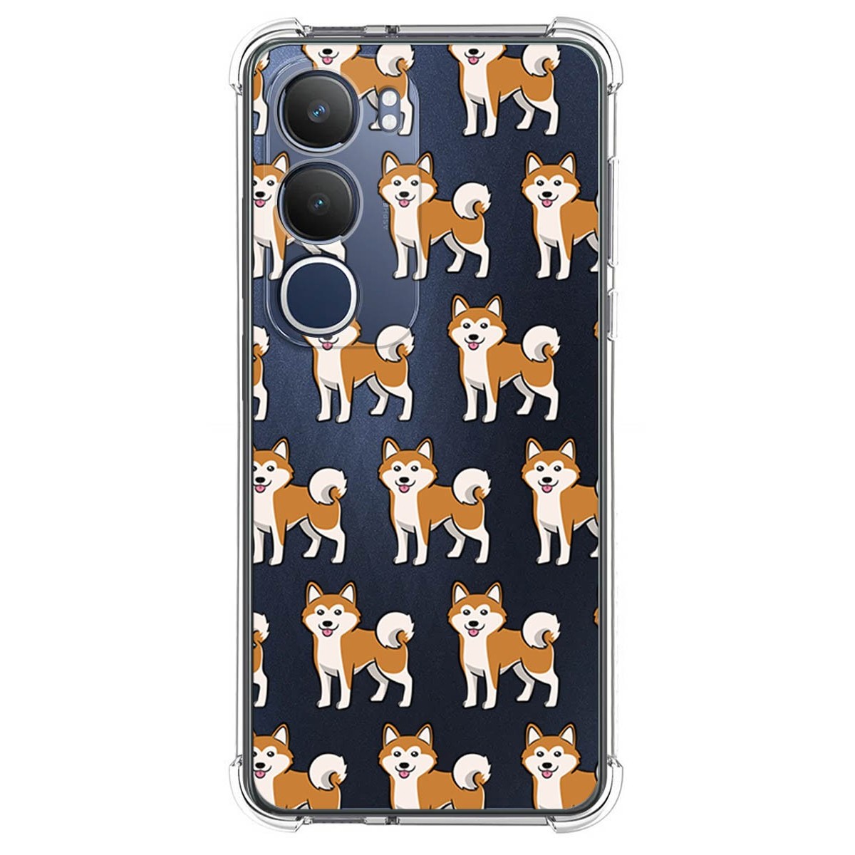 Funda Silicona Antigolpes para Vivo Y19s diseño Perros 08 Dibujos