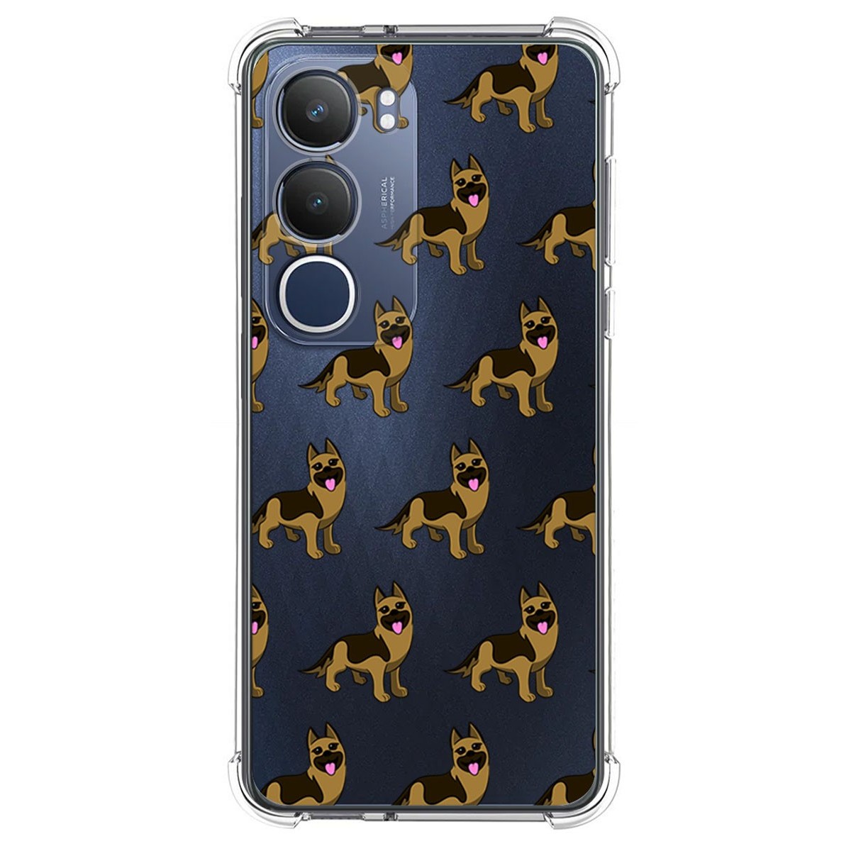 Funda Silicona Antigolpes para Vivo Y19s diseño Perros 09 Dibujos