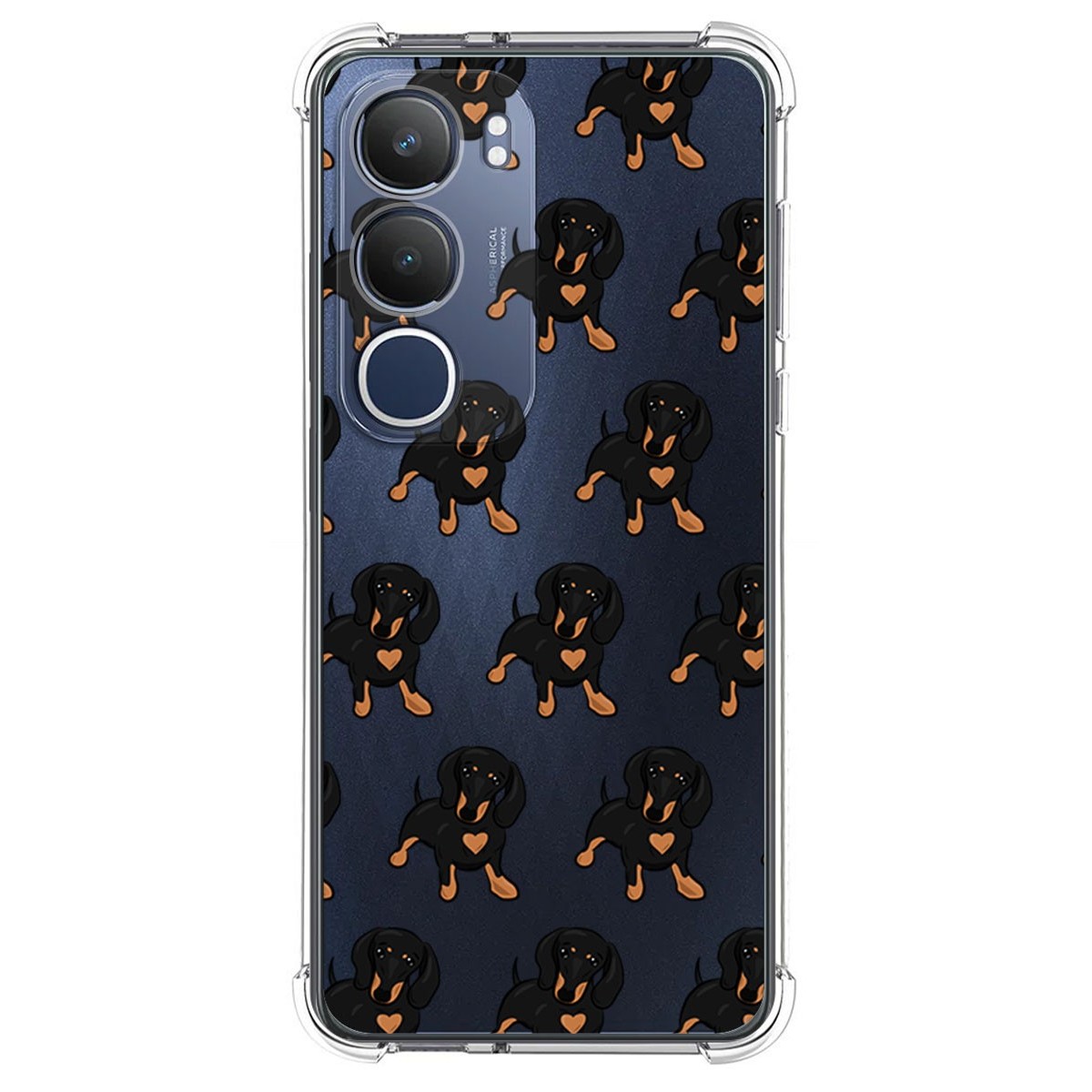 Funda Silicona Antigolpes para Vivo Y19s diseño Perros 10 Dibujos