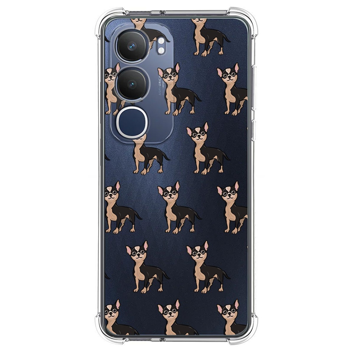 Funda Silicona Antigolpes para Vivo Y19s diseño Perros 11 Dibujos