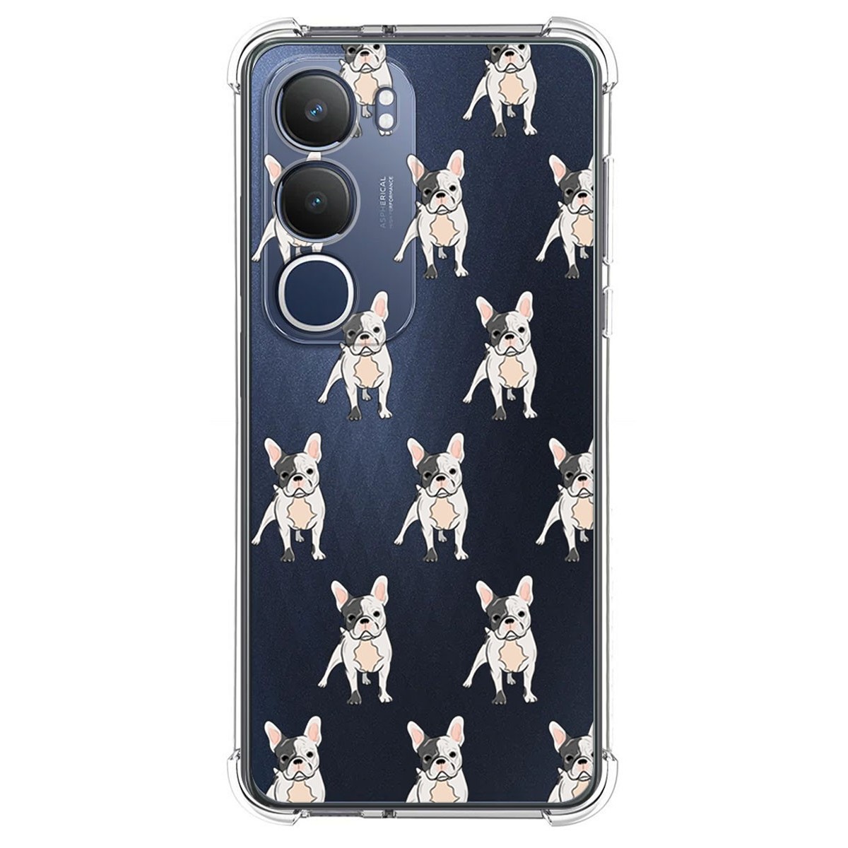 Funda Silicona Antigolpes para Vivo Y19s diseño Perros 12 Dibujos