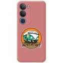 Funda Silicona Líquida Rosa para Vivo Y19s diseño Adventure Dibujos