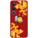Funda Silicona Líquida Roja para Vivo Y19s diseño Abeja Dibujos