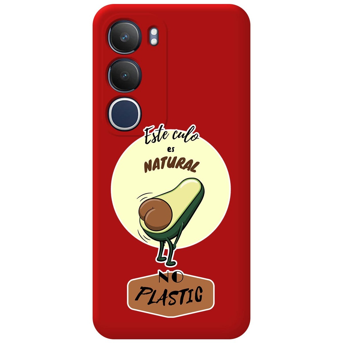Funda Silicona Líquida Roja para Vivo Y19s diseño Culo Natural Dibujos