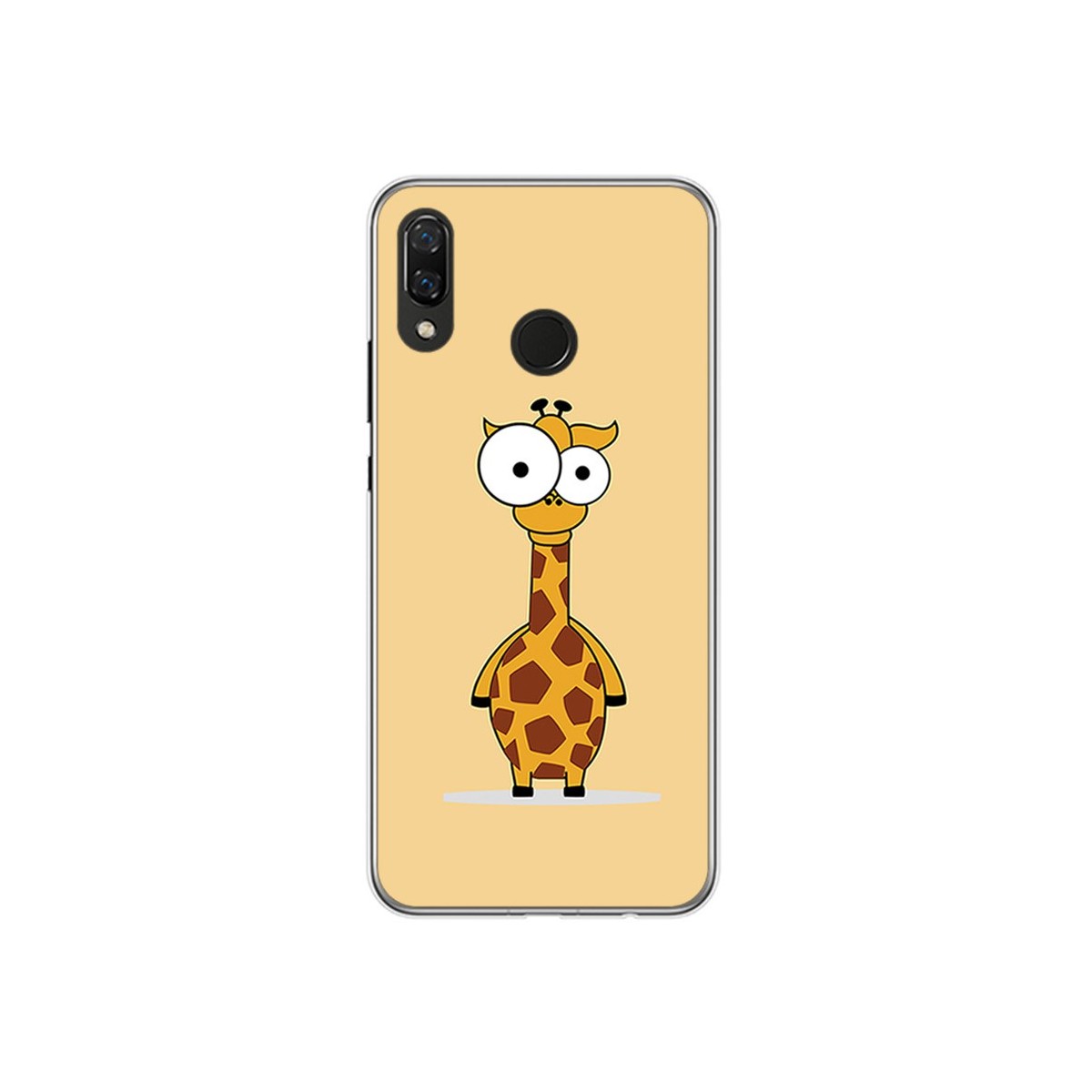 Funda Gel Tpu para Huawei P Smart Plus Diseño Jirafa Dibujos