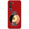 Funda Silicona Líquida Roja para Vivo Y19s diseño Hombre Escalada Dibujos