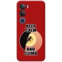 Funda Silicona Líquida Roja para Vivo Y19s diseño Mujer Escalada Dibujos